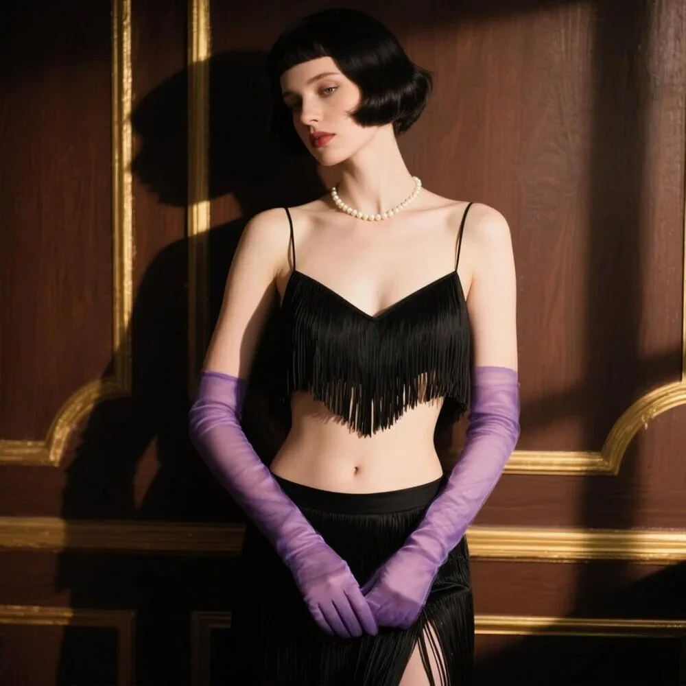 Women's Tulle Purple Long Satin Gloves Evening Elbow Length Party Costumes